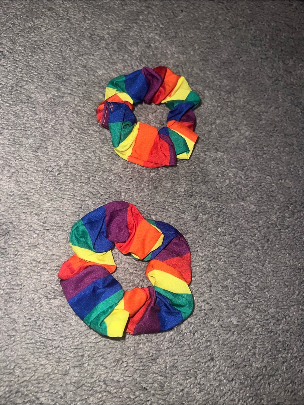 3 for $12 Rainbow Stripe Hair Scrunchies